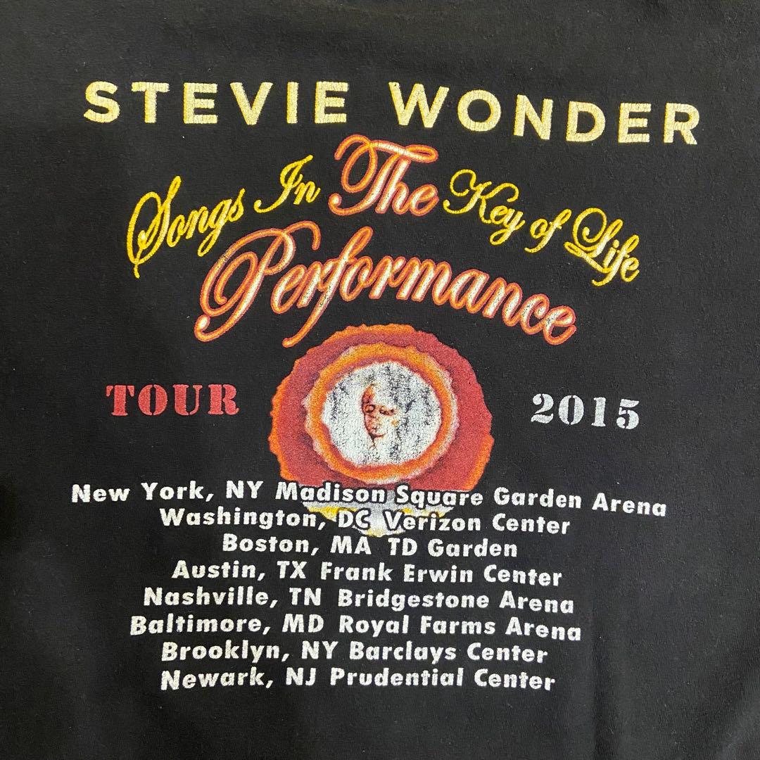 Stevie Wonder スティービーワンダー 2015 ブラック 黒 L