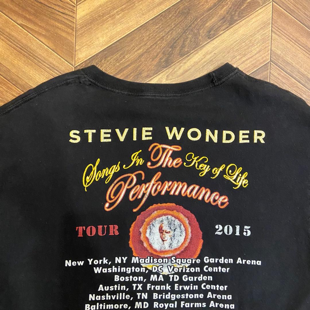 Stevie Wonder スティービーワンダー 2015 ブラック 黒 L