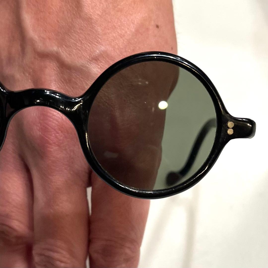 40s frame france フレームフランス ラウンド サングラス 黒