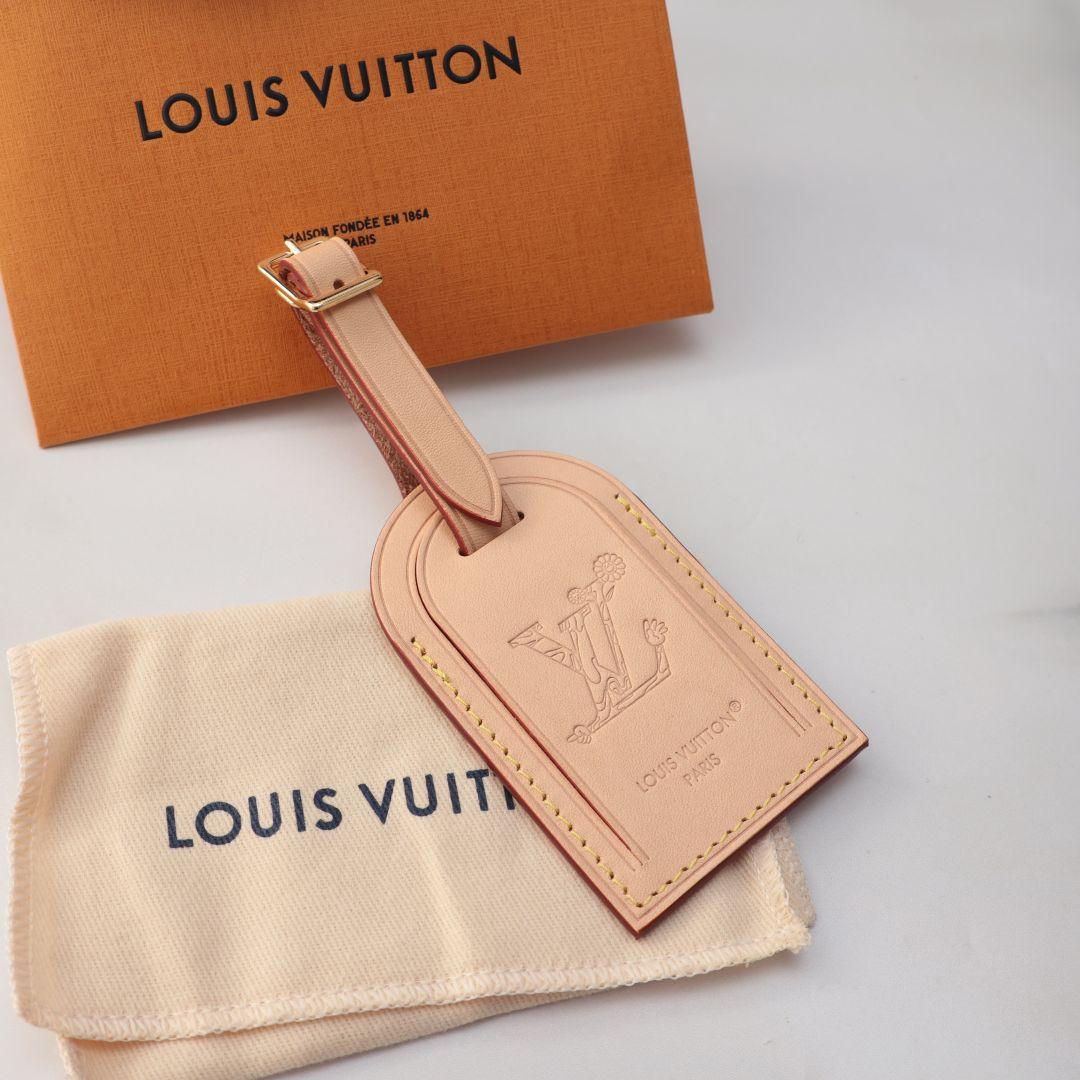 未使用 ルイヴィトン LOUIS VUITTON レザー ネームタグ 非売品
