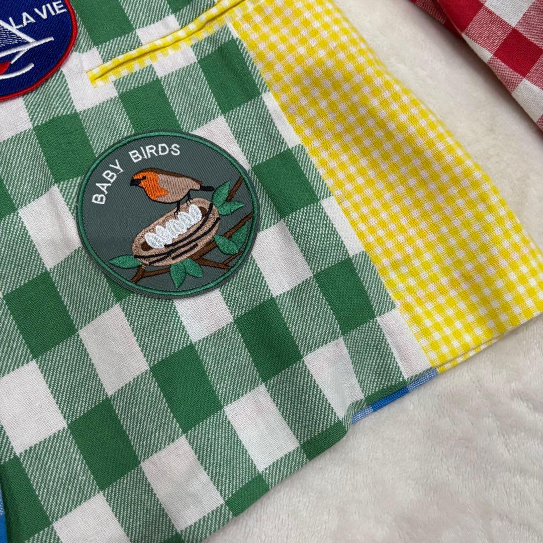 デシグアル　ジョンソンハルティグ チェック パッチワーク テーラードジャケット