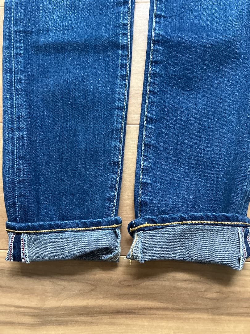 N出品未使用級moussy WFリバーススキニーデニム27インチブルー