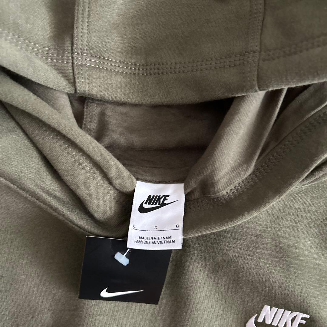 新品 NIKE スウェット 裏起毛 パーカー 上下 セットアップ カーキ 160