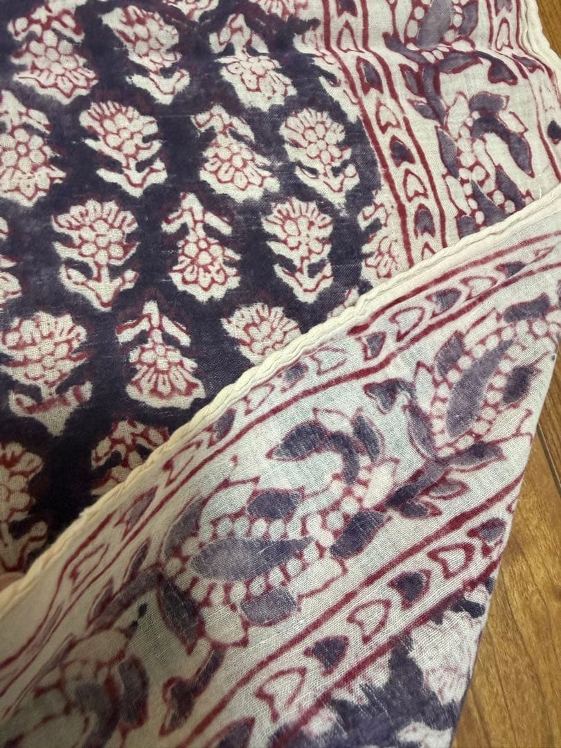 Vintage IndianCotton Scarfヴィンテージインド綿スカーフ