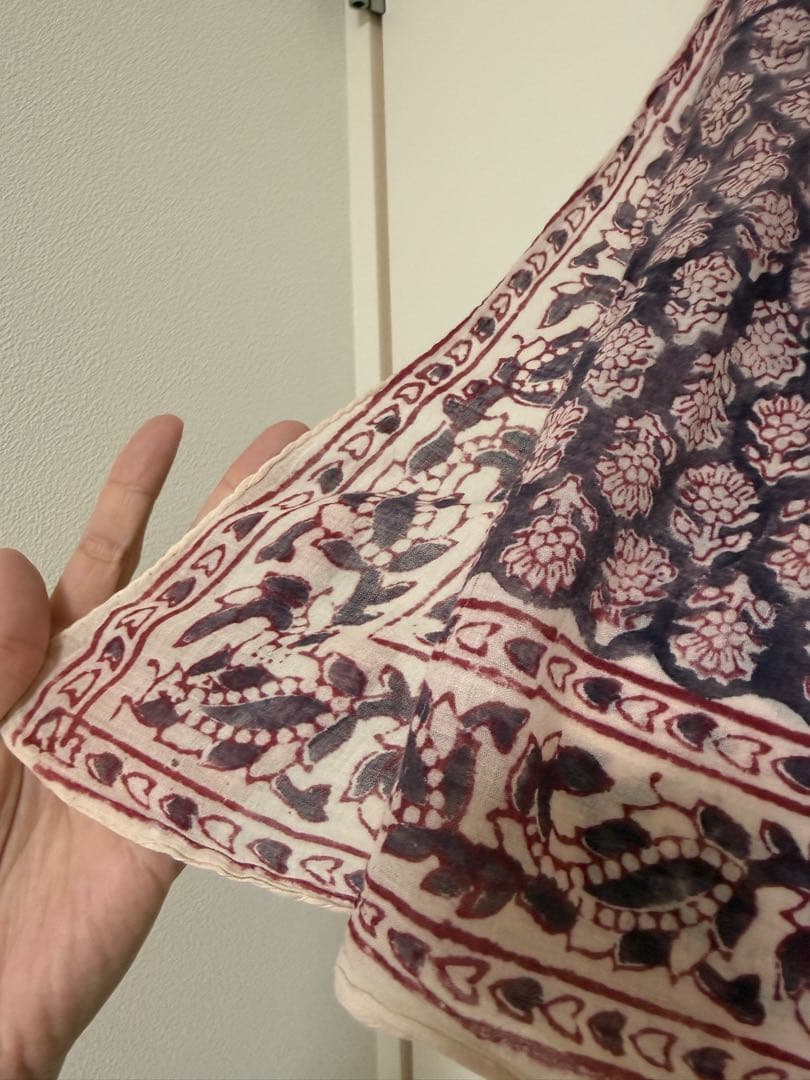 Vintage IndianCotton Scarfヴィンテージインド綿スカーフ