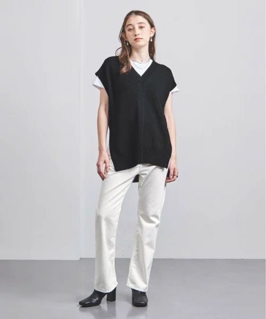新品★ セミフレア デニムパンツ 白 UNITED ARROWS ¥19800