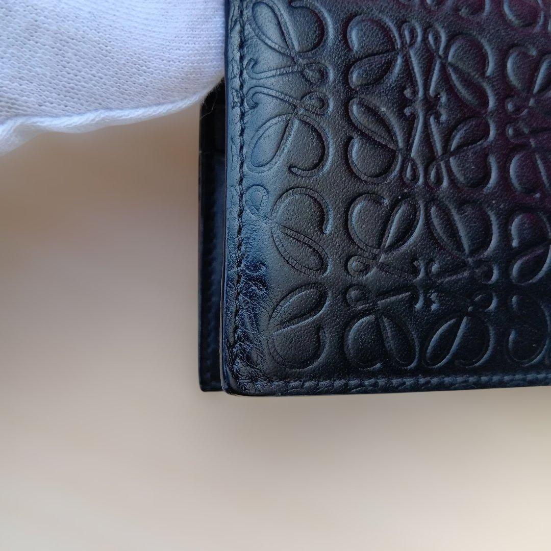 【最終大幅値下げ】LOEWE ロエベ リピート アナグラム　型押 二つ折り財布