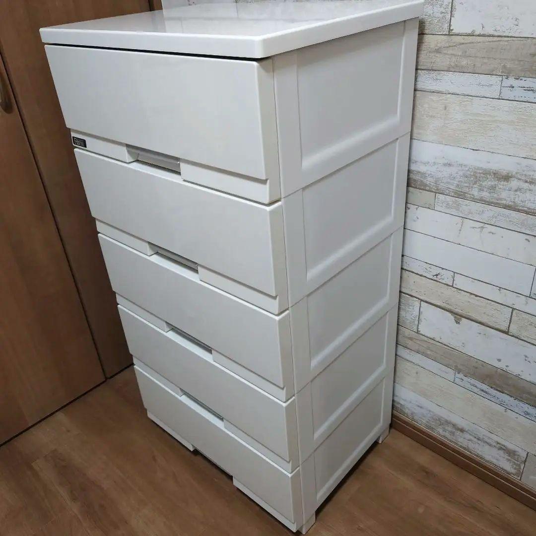 Fits 衣類収納ケース ホワイト 5段