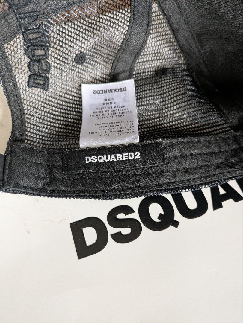 M*1様 DSQUARED2 メッシュキャップ。ブラック。