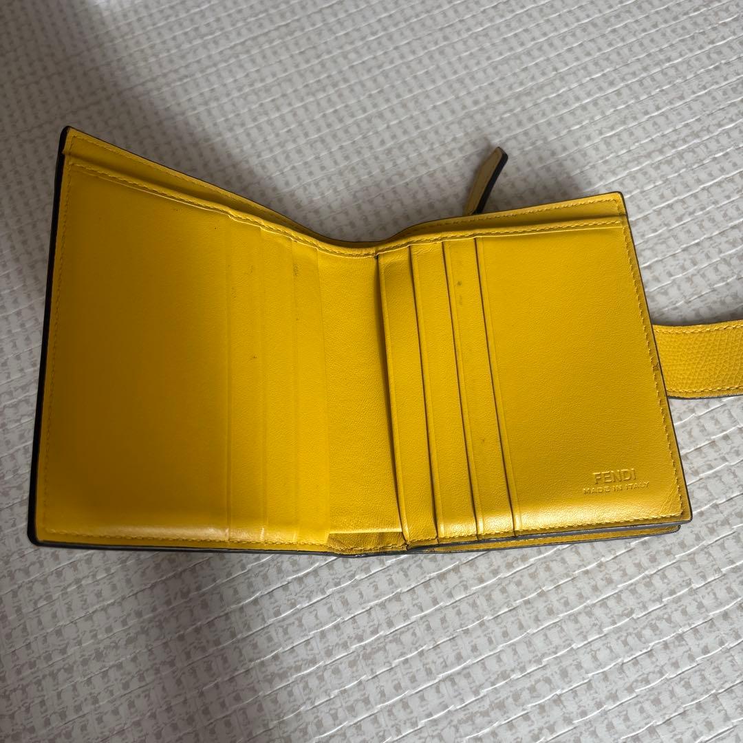 Fendi 二つ折り財布 ブラウン/イエロー