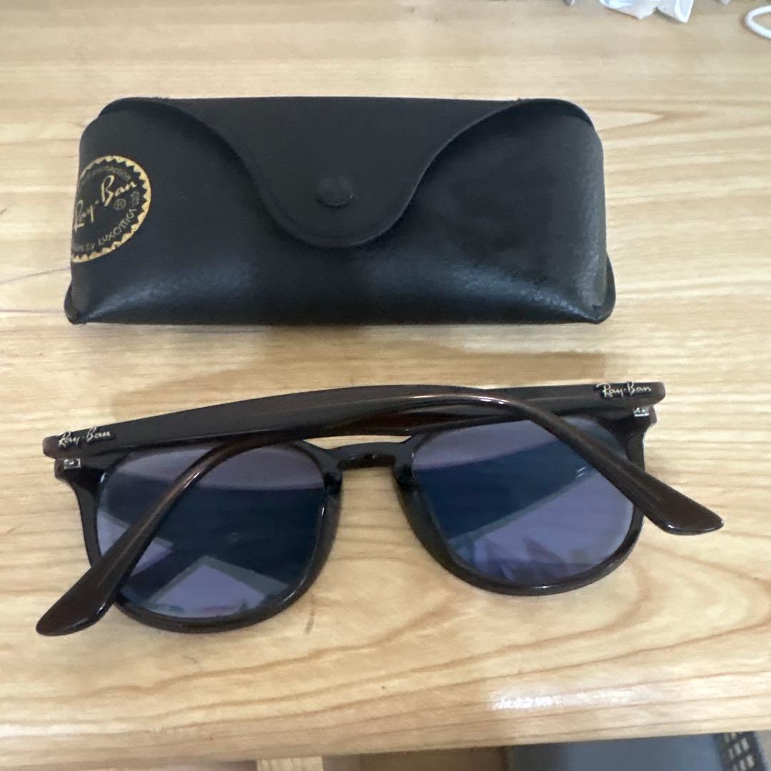 Ray-Ban サングラス ピンクレンズ レザーケース付き