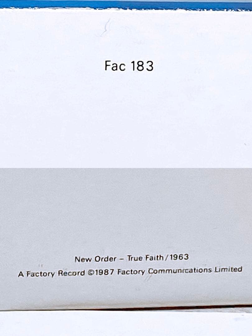 NEW ORDER TRUE FAITH 1963 レコード洋楽 ニューオーダー