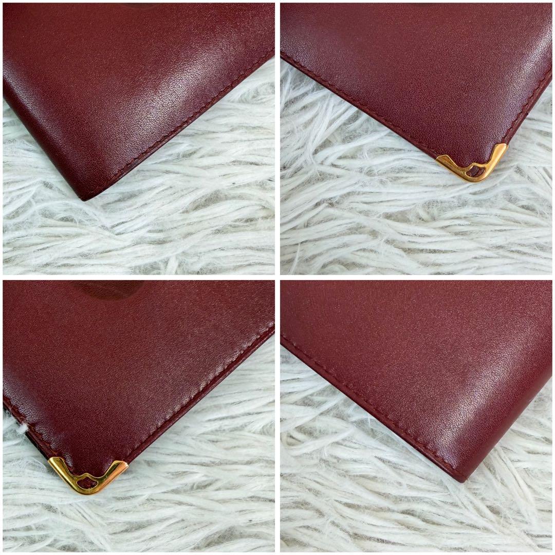 未使用級✨Cartier カルティエ 二つ折り財布 マスト ボルドー 小銭入れ