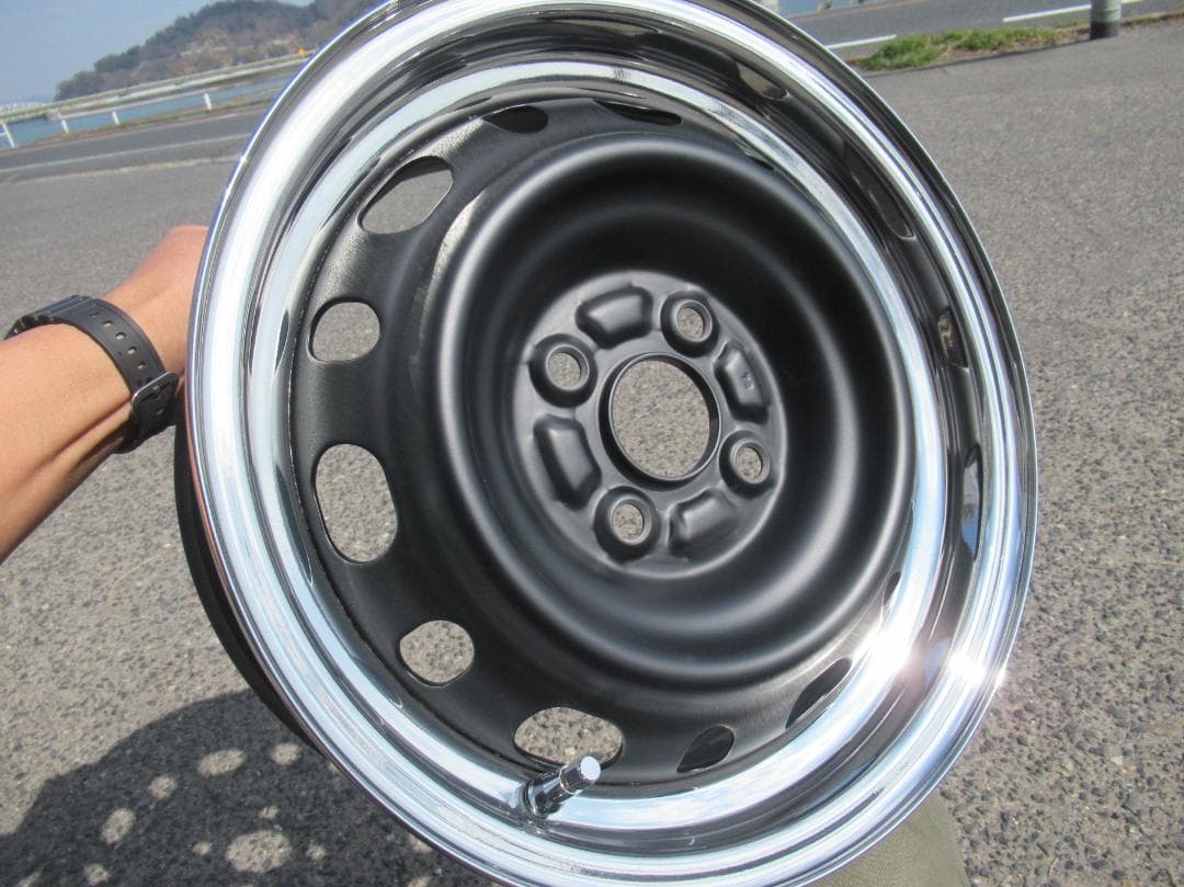 tkymrwk0310☆オーダー塗装　マットブラックXメッキリム☆