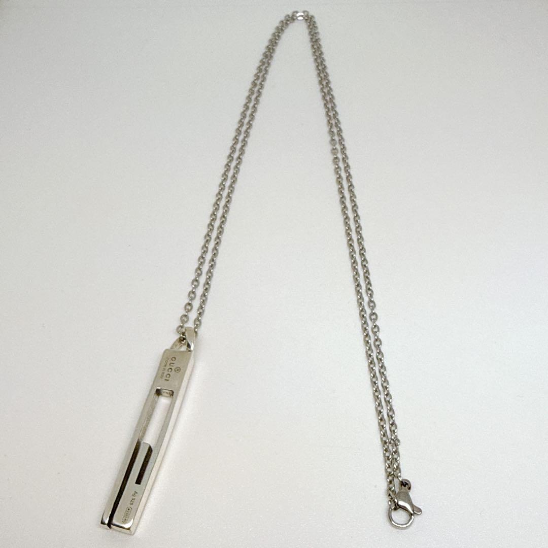 【社外チェーン】グッチ ネックレス カットアウト G シルバー 925