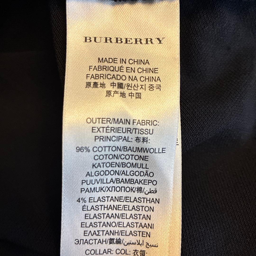 BURBERRY ＢR I T襟チェック　ブラック ポロシャツ 長袖