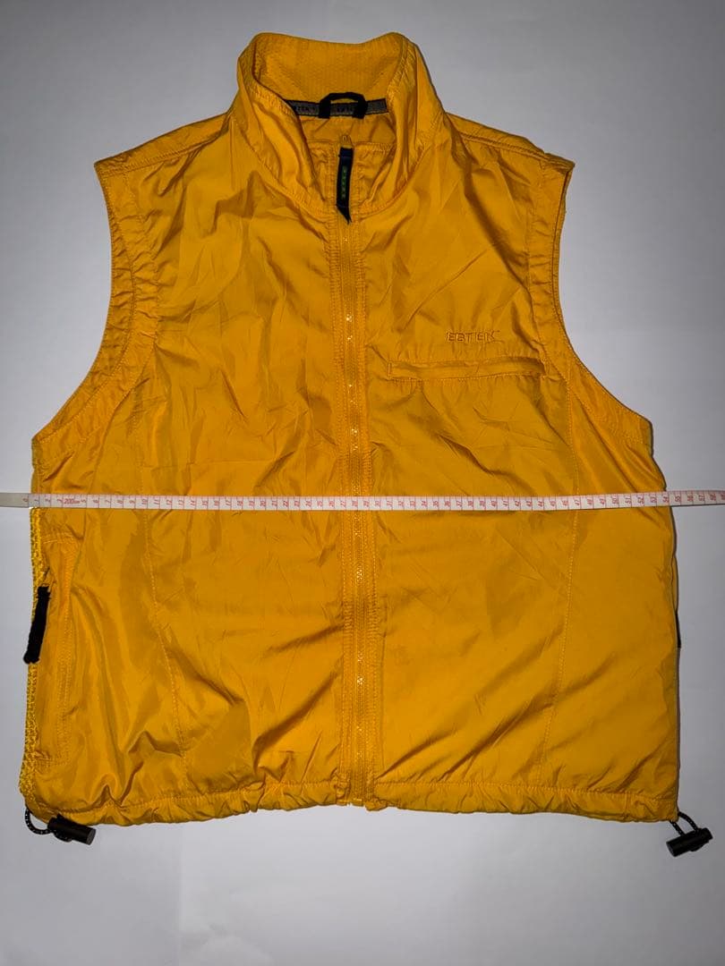 90s E B T E K ナイロンベスト イエロー テック系 メッシュ