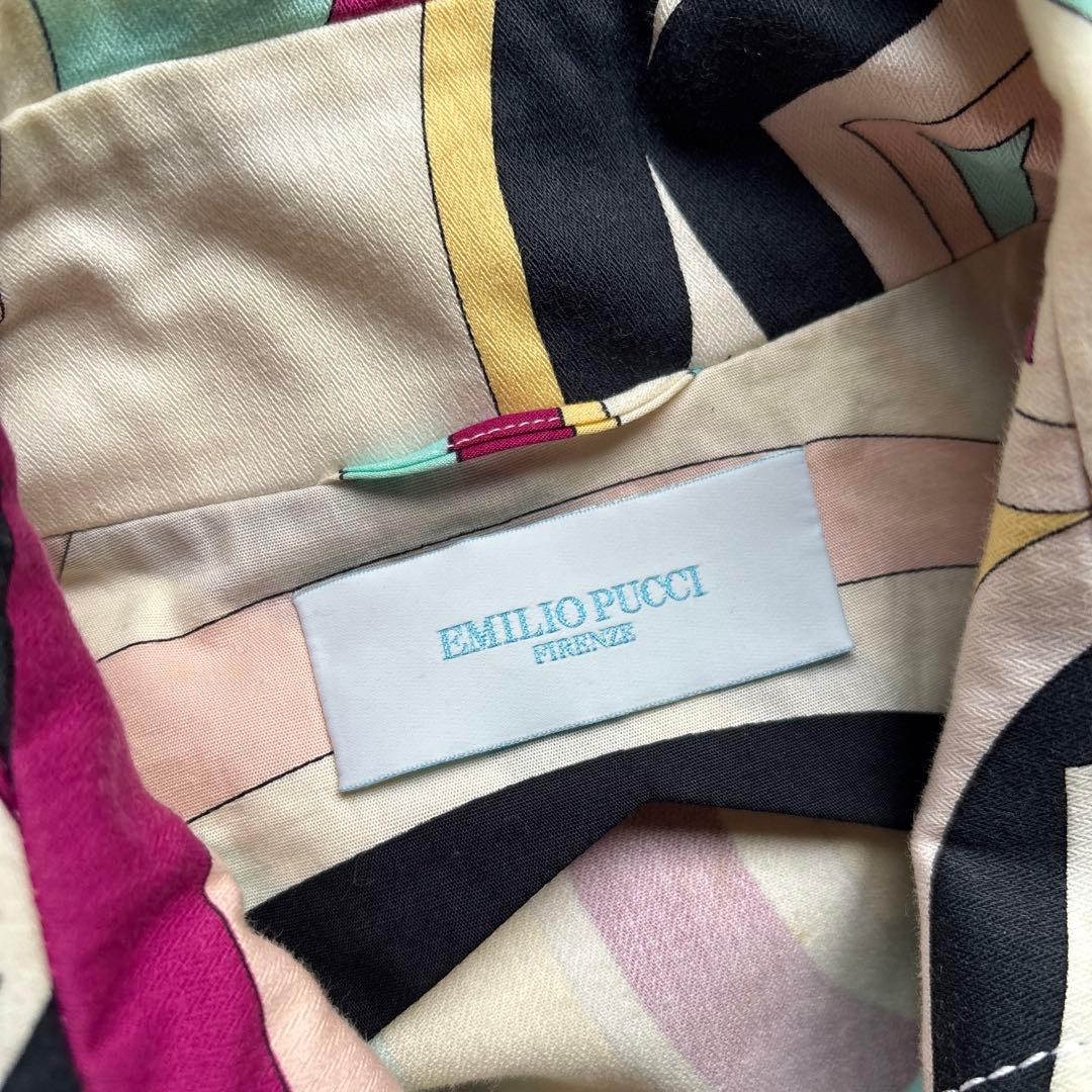 【イタリア製】EMILIO PUCCI トレンチコート 薄手 マルチカラー