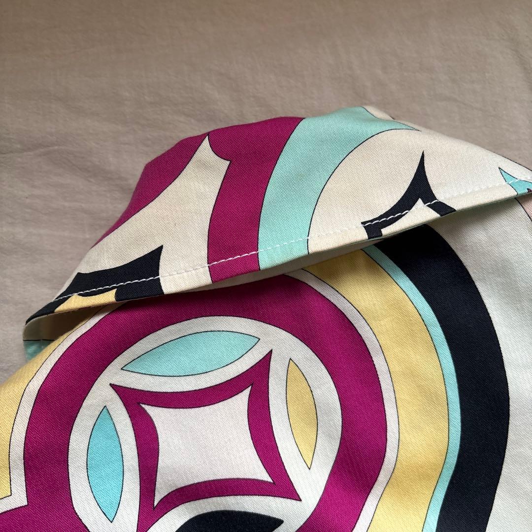 【イタリア製】EMILIO PUCCI トレンチコート 薄手 マルチカラー