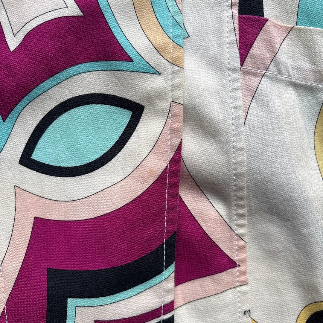 【イタリア製】EMILIO PUCCI トレンチコート 薄手 マルチカラー