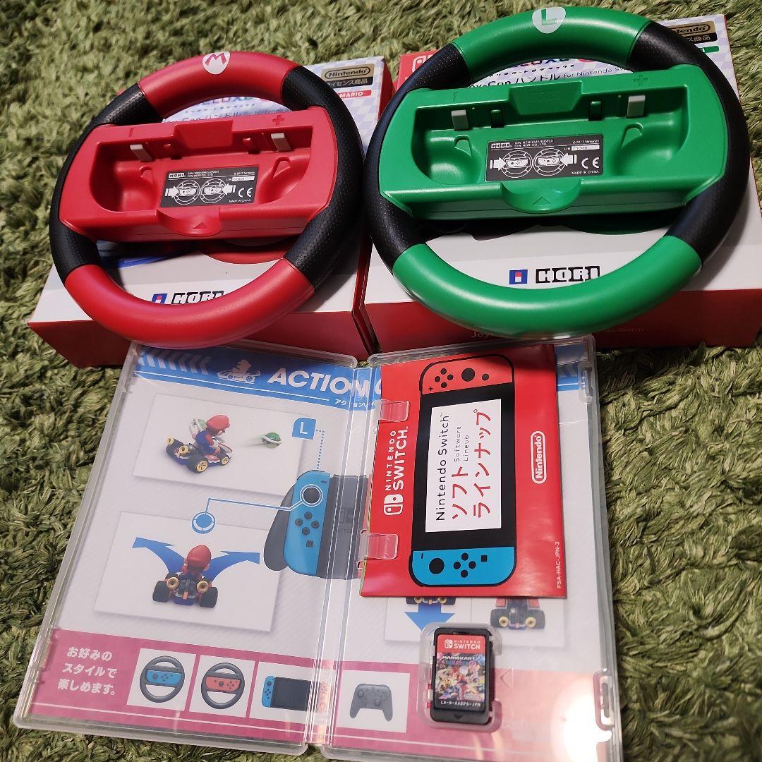 マリオカート8 デラックス + 新品Joy-Conハンドルセット