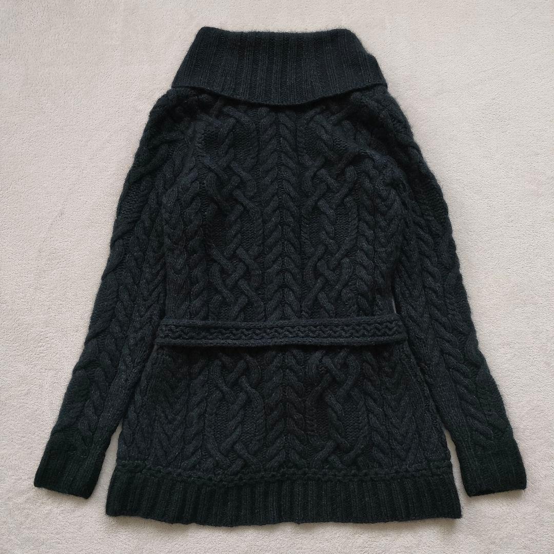 ラルフローレン ケーブルニット カシミヤ カーディガン ショールカラー ベルト