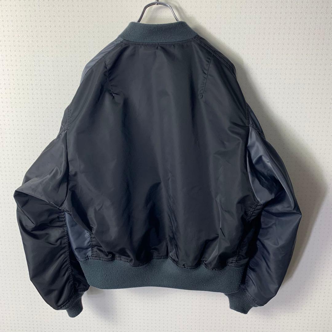 美品 BEAMS crazy ma-1 flight jacket 牛革 黒