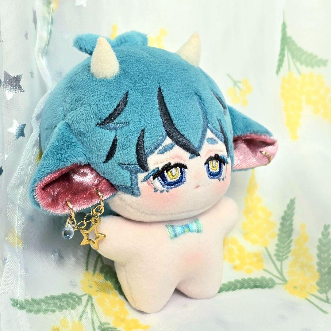 自作 無属性 ぬいぐるみ 角付きぺた耳くん 10cm