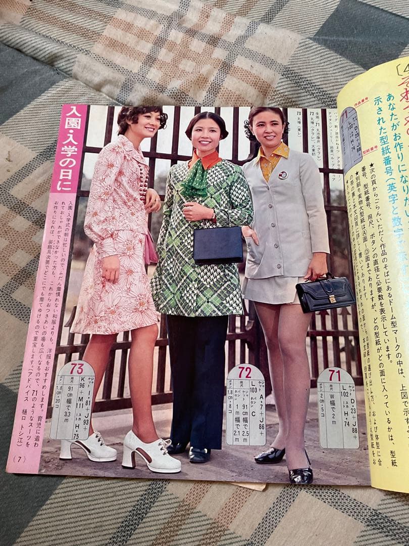 昭和47年／春の婦人・子供服あみもの300種。主婦と生活４月号第1付録。