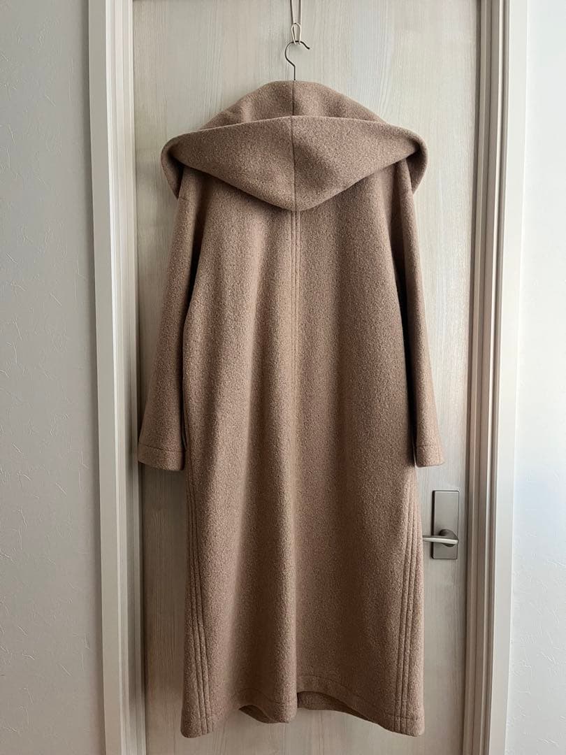 GREEDinternational フードロングコート ベージュ