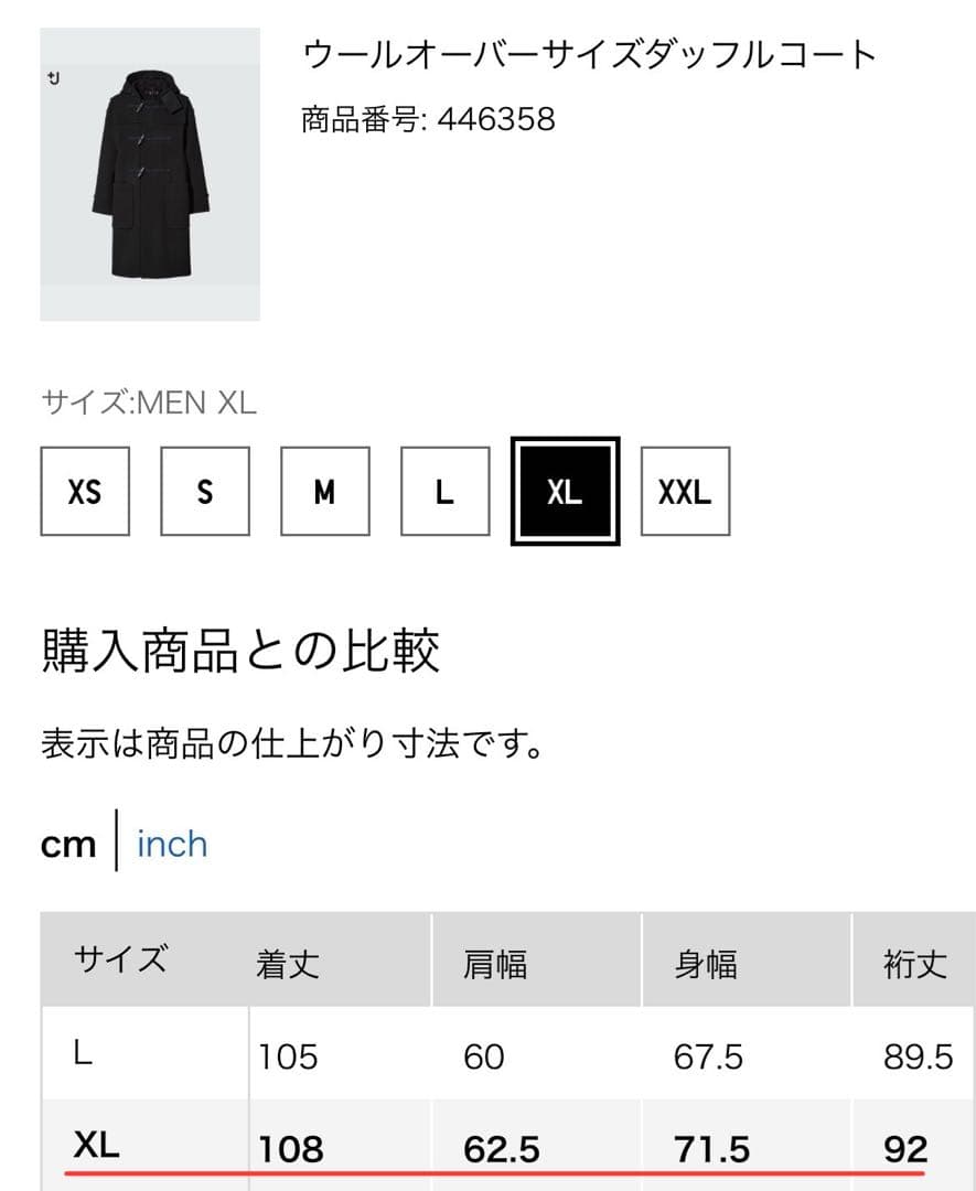 ユニクロ UNIQLO +J ウール オーバーサイズ ダッフルコート ネイビー