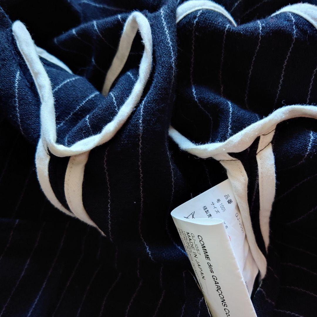 レア　COMME des GARCONS　ストライプジャケット　ブラック　XS