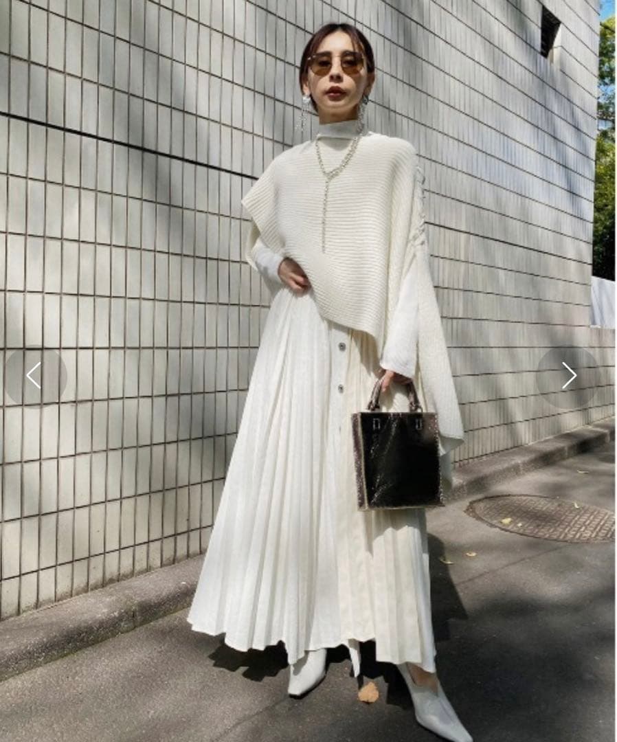ameri vintage DENIM PLEATS SKIRT スカート
