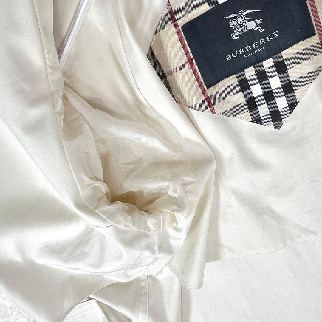 BURBERRY LONDON ステンカラー スプリングコート ロング ホワイト