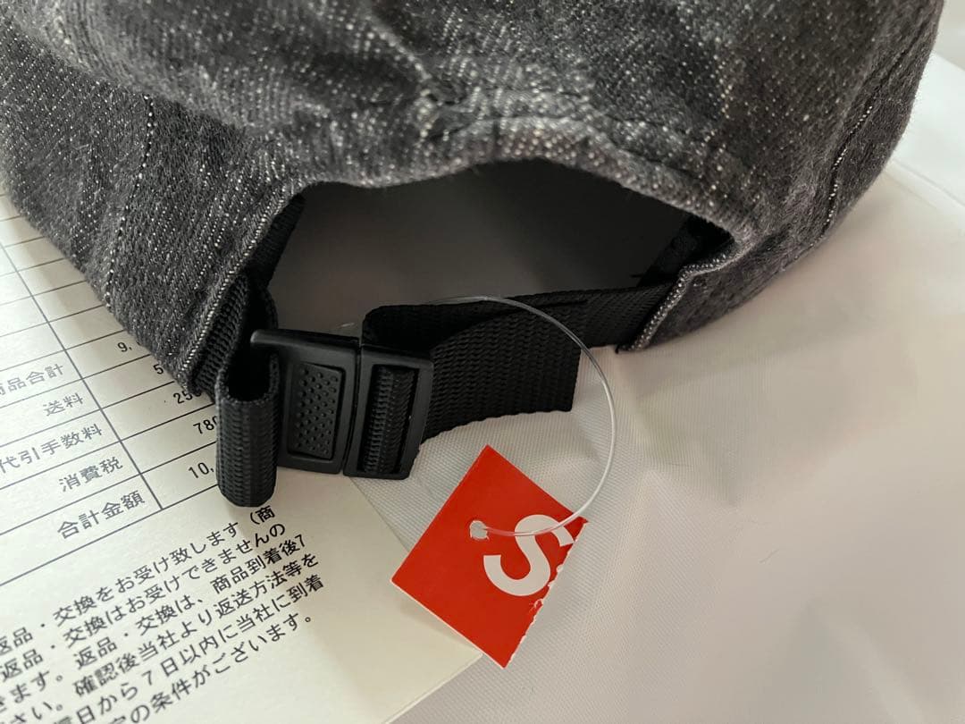 新品Supreme Denim Camp Cap Black 18ss
