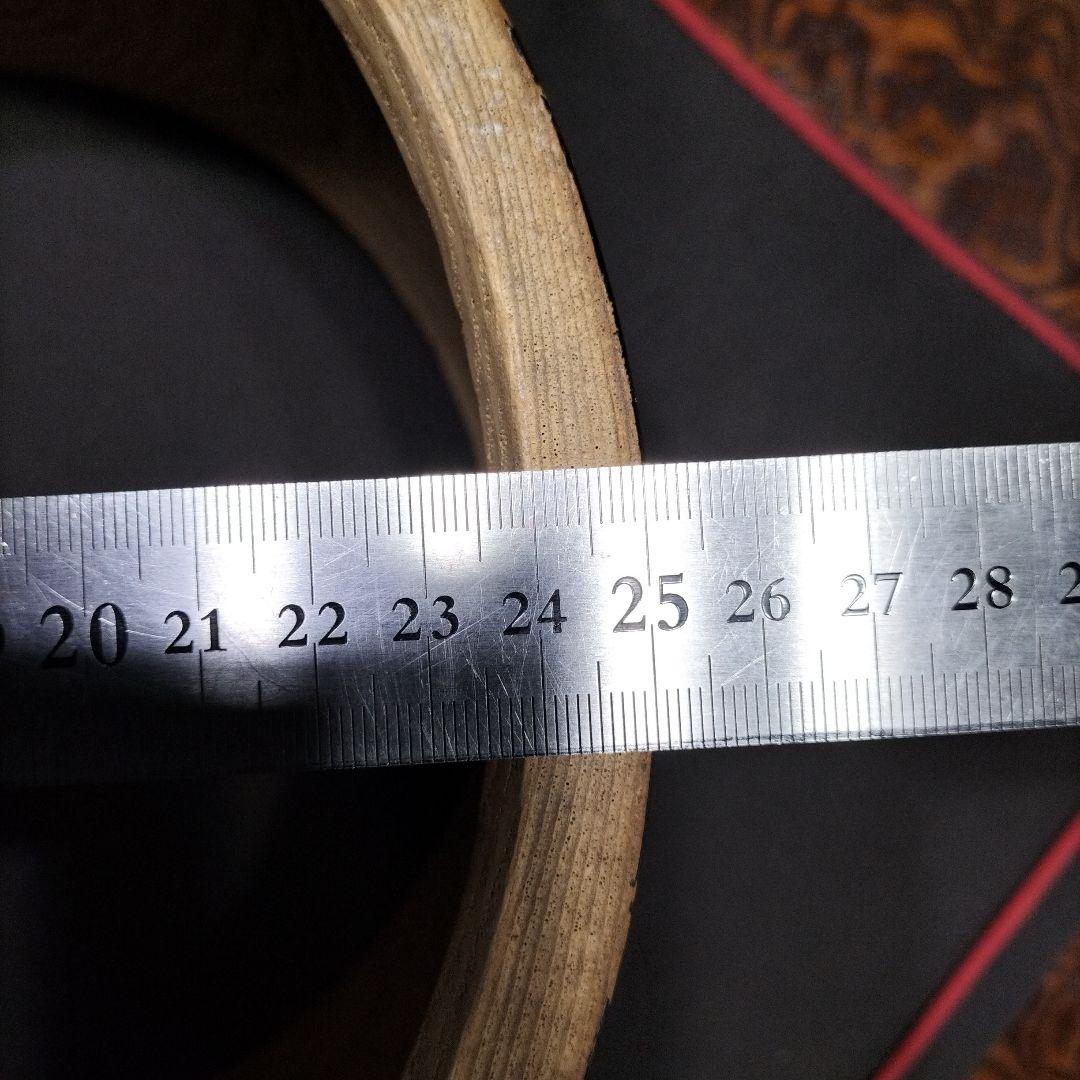 白けやき胴　締太鼓　和太鼓　くり抜き胴　中古品（黒地）
