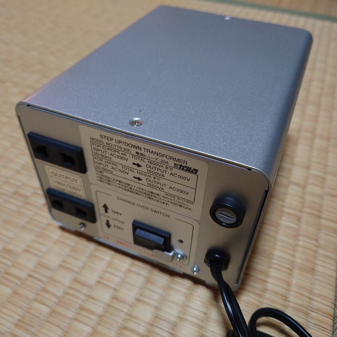 カシムラ TTS-20C 1500VA 変圧器 箱 説明書 美品