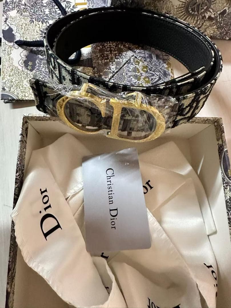 Dior ディオール SADDLE サドル ベルト 105cm オブリーク