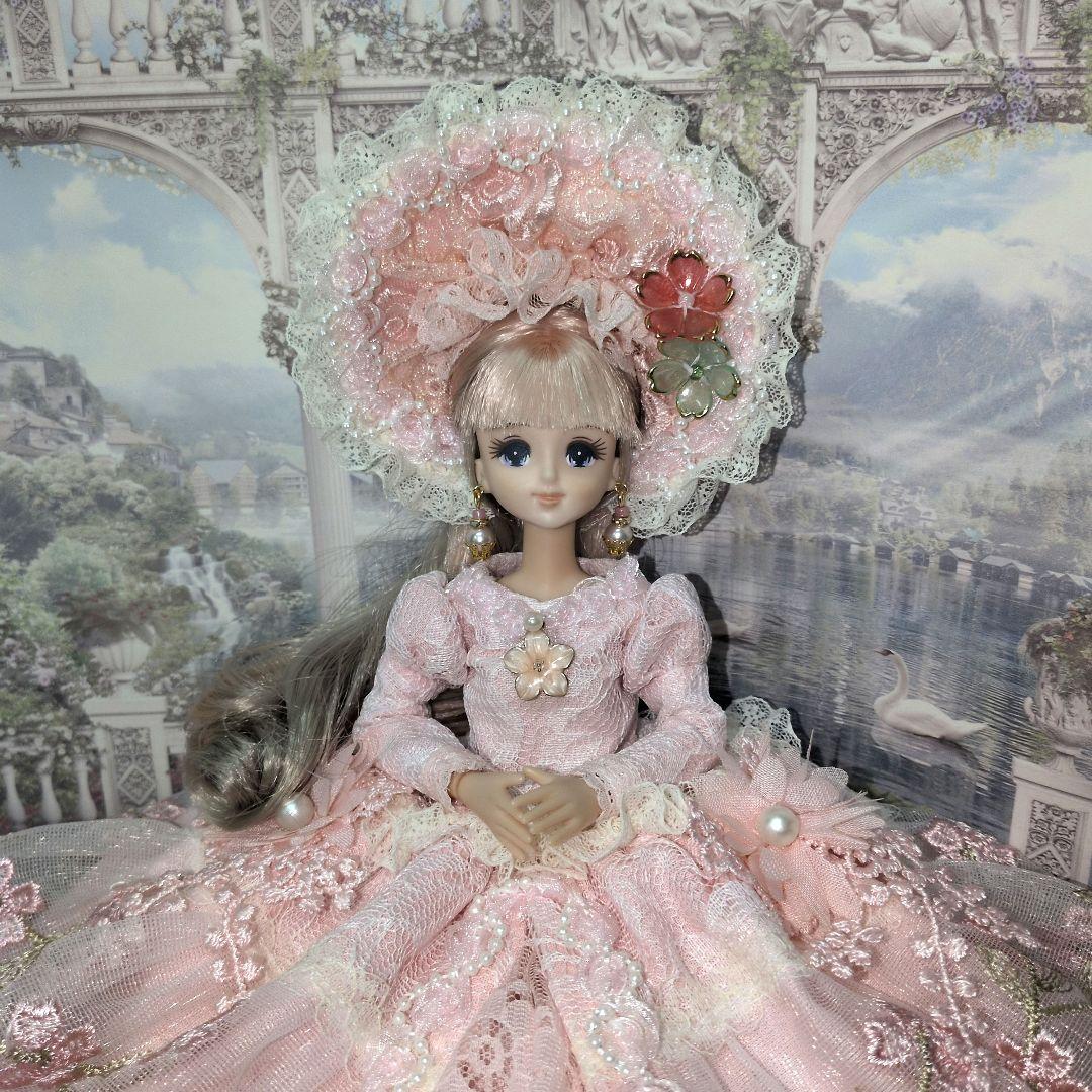 K*6様 ジェニーフレンド27cmドール服　桜レースのドレス