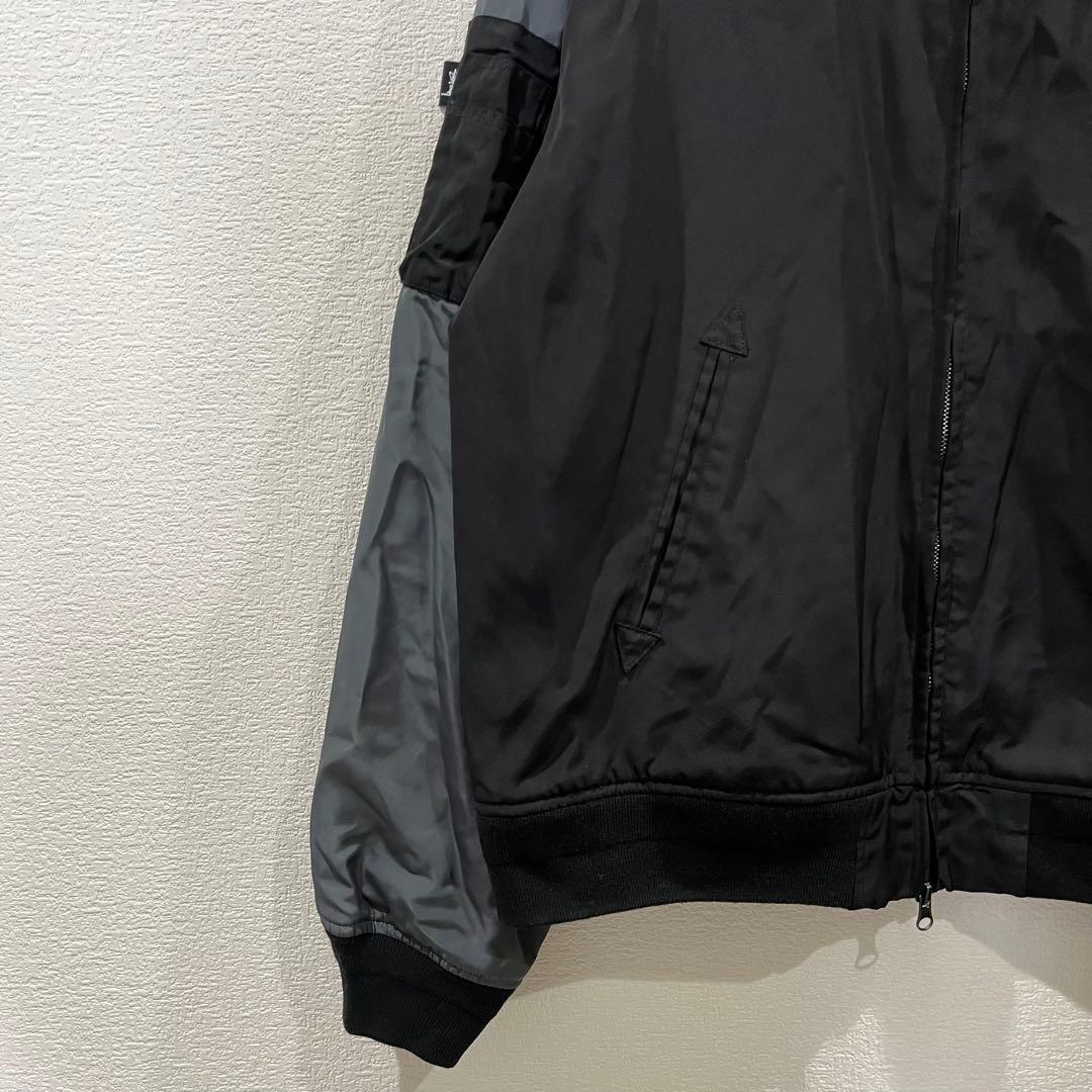 stussy フライトジャケット　MA-1ブルゾン　ブラック×グレー　メンズM