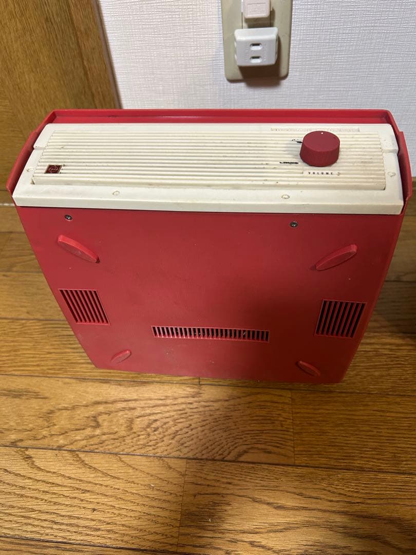 昭和レトロ　ナショナル　レコードプレーヤー 赤白