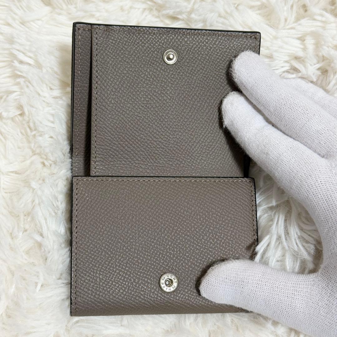 【極美品】BONAVENTURA 三つ折り財布　コンパクトウォレット　ベージュ
