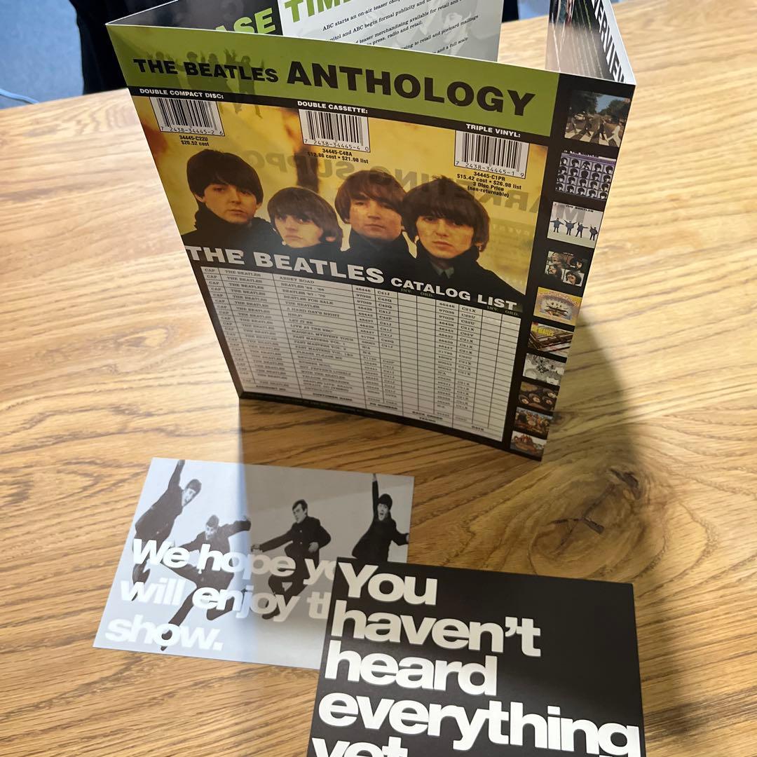 未使用【英国盤3LP】アンソロジー１Beatles アナログレコード 販促品付き