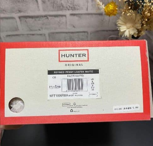 新品　ハンター　HUNTER レインローファー　UK6 JP25.0　ピンク