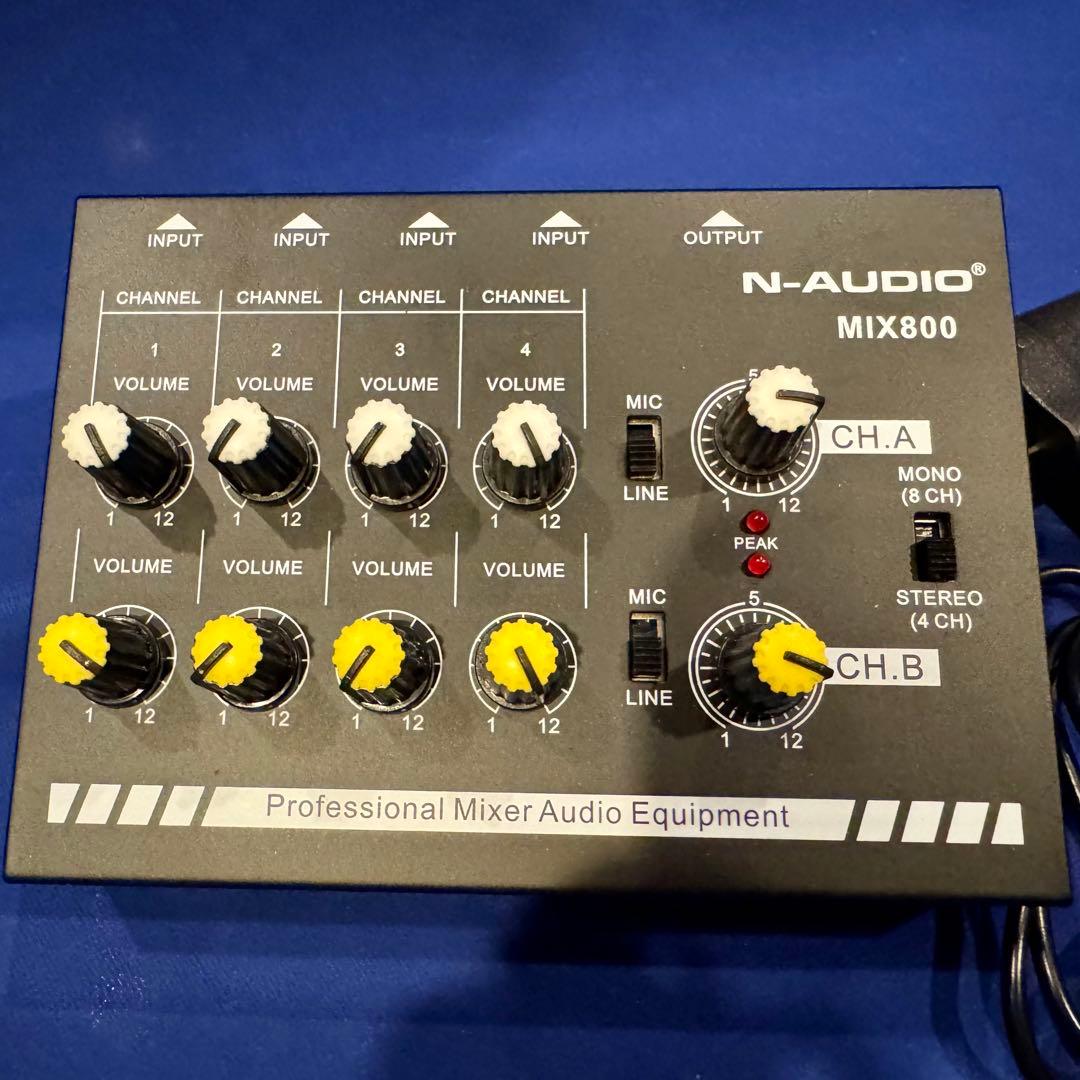 Toolmsc mix800 8CHANNEL LINE MIXER 電池駆動
