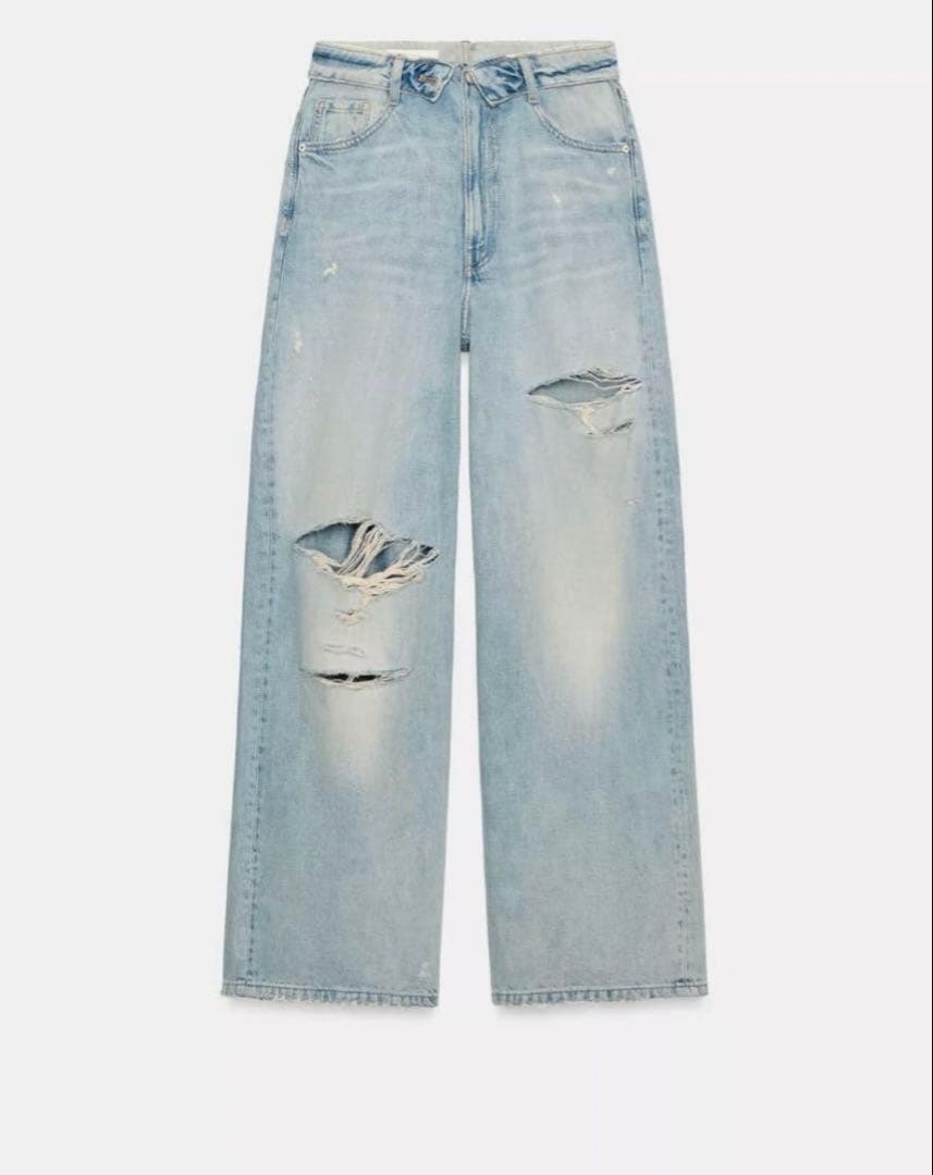 り*り様 zara ミッドライズデニムパンツ　32