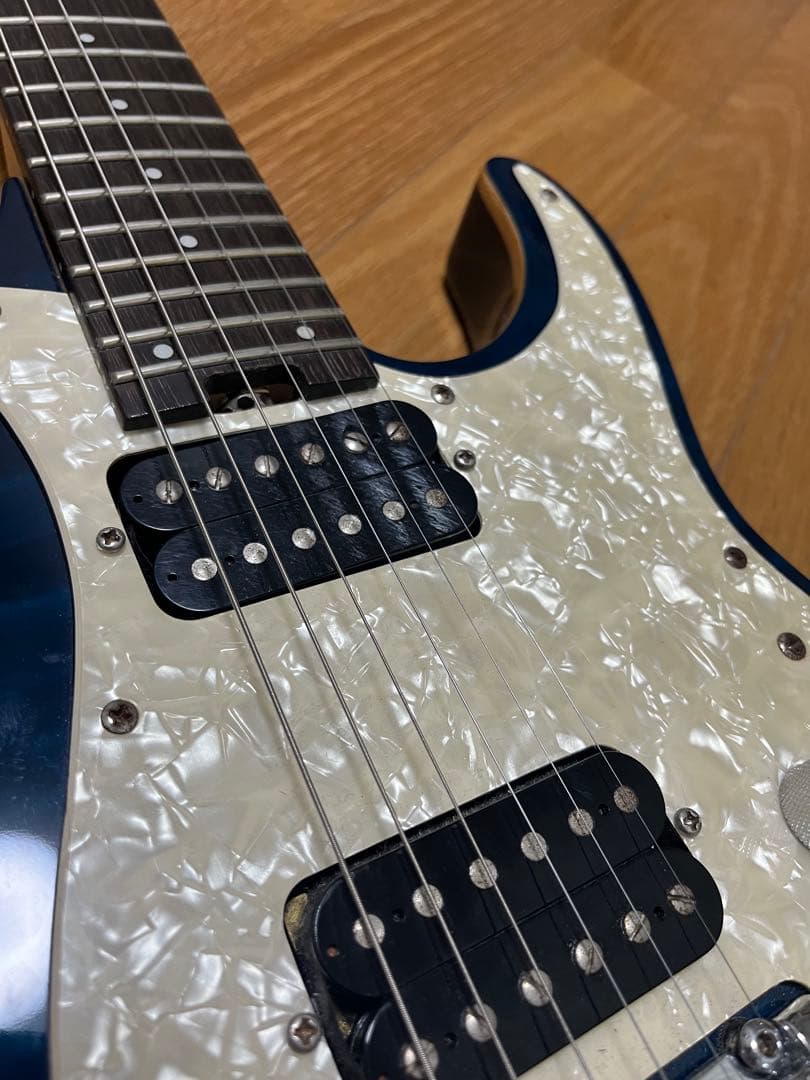 【動作良好】 青系　バインディング　グラスルーツ　ギター　grass roots