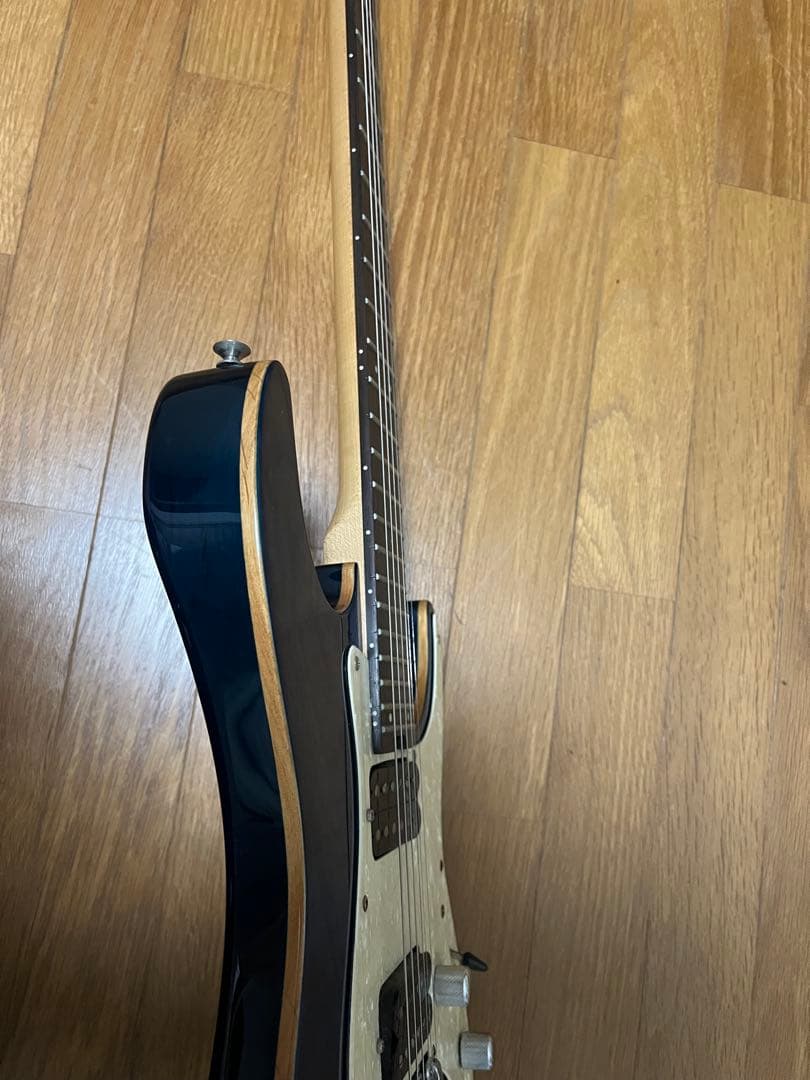 【動作良好】 青系　バインディング　グラスルーツ　ギター　grass roots