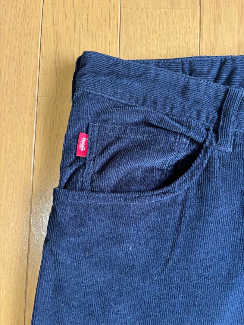 STUSSY コーデュロイパンツ ネイビー 36インチ 股下79 クリーニング済