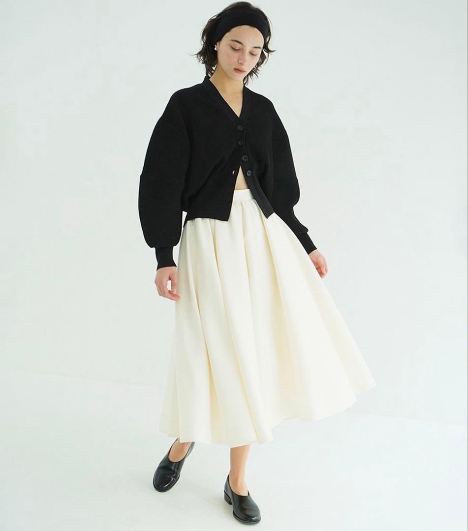 CLANE CURVED SLEEVE KNIT CARDIGANブラック2新品